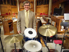Bob Keckeisen and his percussion instruments