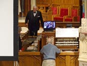 Marvin returns to the church organ