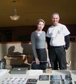 Jim Rhodes with a volunteer Carrie Ewing.