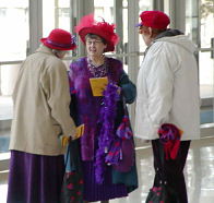 Red Hat Society members attend films