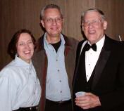 KSFF founder Jim Rhodes stands between Mary and Marvin Faulwell
