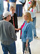 Greg and Melodie Foreman greet friends arriving at KSFF on Saturday