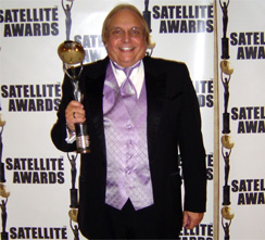 Nicholas Elipoulos with his Satellite Award