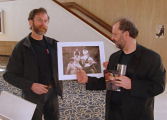 Brian and Rodney admire an Oval Hixon photograph