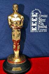 1929 Academy Award and 2011 15th Annual Kansas Silent Film Festival t-shirt