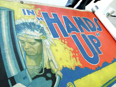 Stunning Hands Up poster on loan from Bruce Calvert