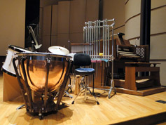 Percussion is set up