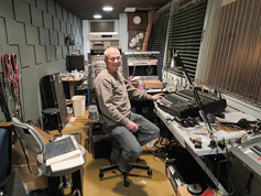 Lyle Waring, in his White Concert Hall control booth