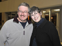 Bill Shaffer and Carol Yoho, on Friday night, before Bill's fall