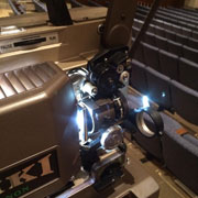 16mm projector in action