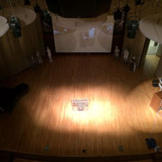 Stage set up as seen from catwalk