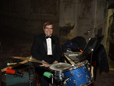 Bob Keckeisen with his drums and orther percussion instruments