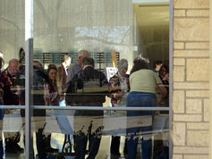 Looking in from outside during Saturday's 20th Anniversary celebration