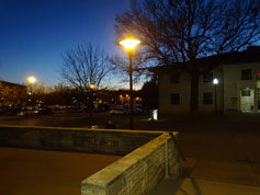 West campus at dusk on Saturday