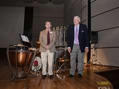 Bob Keckeisen and Marvin Faulwell take a oow after performing