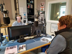 Cari Beauchamp and Jane Bartholomew were the KSFF guests on Michael Neelan's Friday morning radio show on KANU-KPR in Lawrence, KS