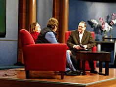 KSFF Vice President Denise Morrison and Cari were "on the Red Couch" with host Ralph Hipp at WIBW-TV. — with Denise Morrison