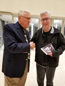KSFF Music Director Marvin Falwell greets fellow organist Greg Foreman — with Gregory Foreman