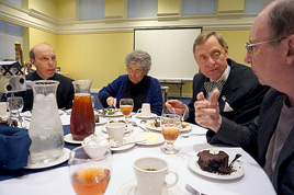Supper with Ben Model, Susan Farley, Washburn University President Jerry Farley, and Fred Appelhanz