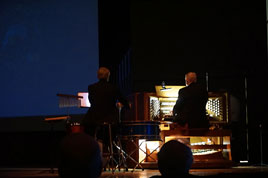 Bob Keckeisen, percussion, and Marvin Faulwell, organ