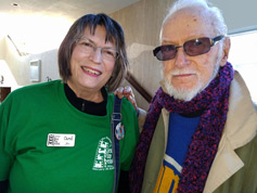 Carol Yoho with Herb Miller, who'd just celebrated his 95th birthday!