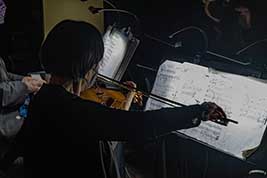 Britt Swenson plays violin for Mont Alto