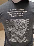 Back of the 2022 event t-shirt, which was available for sale in the lobby.