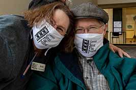 Jane Bartholomew took this selfie with Phil Figgs. Both were wearing masks.