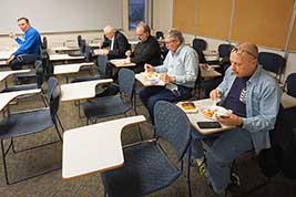 Several staff members had lunch on Saturday at Washburn University.
