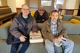 Karl Mischler, center, came to Topeka from New York City. He joins Bruce Calvert, left, and Jim Reid right, who both traveled to Topeka from Texas to help us run our event.