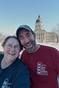 Early in helping with our event staffers Jane Bartholomew and Karl Mischler took some time to travel to downtown Topeka and view the Kansas Capitol building.