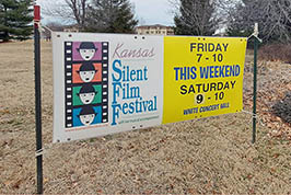 Festival banners were posted in the four corners of the Washburn University campus