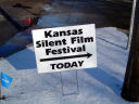 Snow and sign