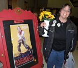 Cookie won a door prize at supper