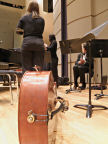 The cello at rest. Performance is over for another year.
