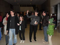 Carol greets guests on Friday evening