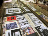 Silent auction items displayed