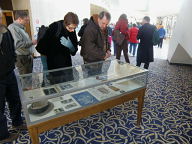 Attendees enjoy heirlooms shared by Melissa Talmadge Cox