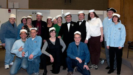 KSFF crew don sailor hats as they clear away festival debris