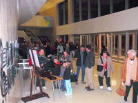 Crowd gathers for Friday evening performance
