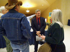 Bill Shaffer chats with guiests A