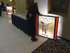Backlite posters show up nicely at night