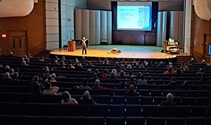 Bruce Calvert started our first-in-26 years event at White Concert Hall with a lecture on "Movie-going Experience in the Silent Era"