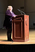 Denise welcomes those attending our celebration on Friday afternoon