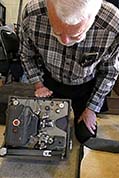Frank Scheide, attending from Arkansas, brought along two 16mm projectors and gave both away to other attendees