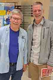 Bill Shaffer stands with Dave Krug, a long-time KSFF donor