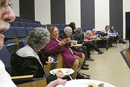 Buffet lunch on Saturday at a Washburn music classroom