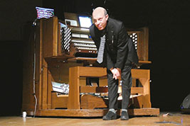 Ben Model takes a bow at the organ-bench